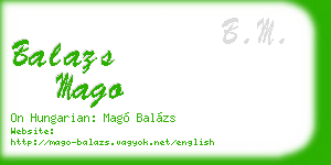 balazs mago business card