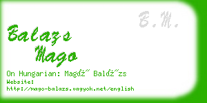 balazs mago business card